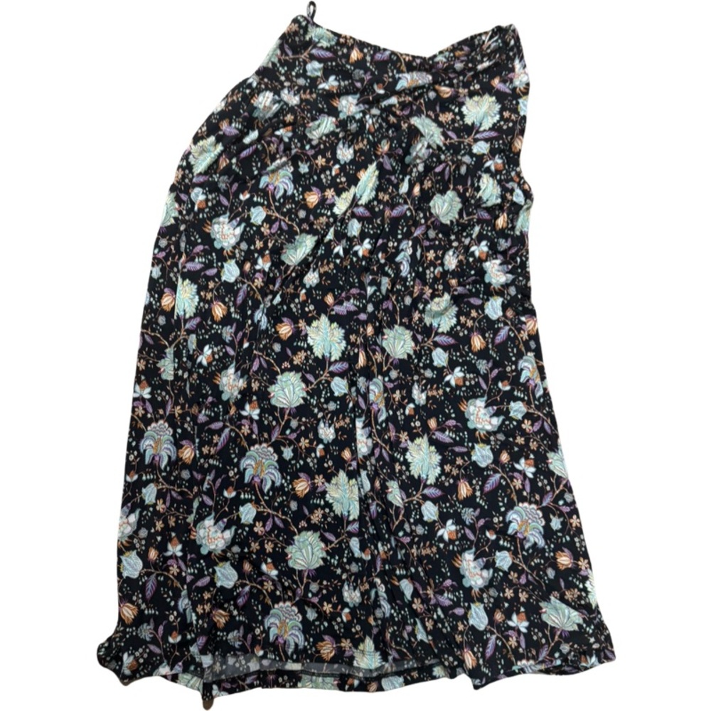 Ulla Johnson A-Line Tiered Maxi Skirt Black and Blue